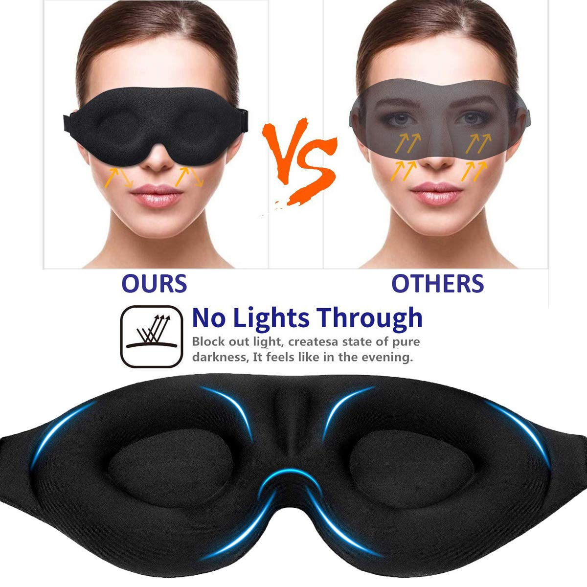 Dlsave Comfortable sleep eye blindfolds