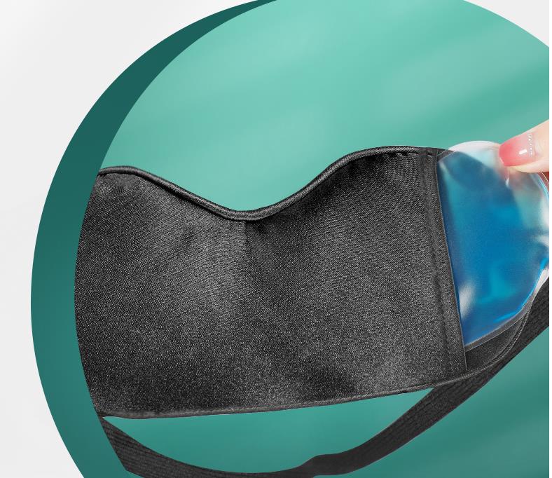 Dlsave-Space grey silk eye mask