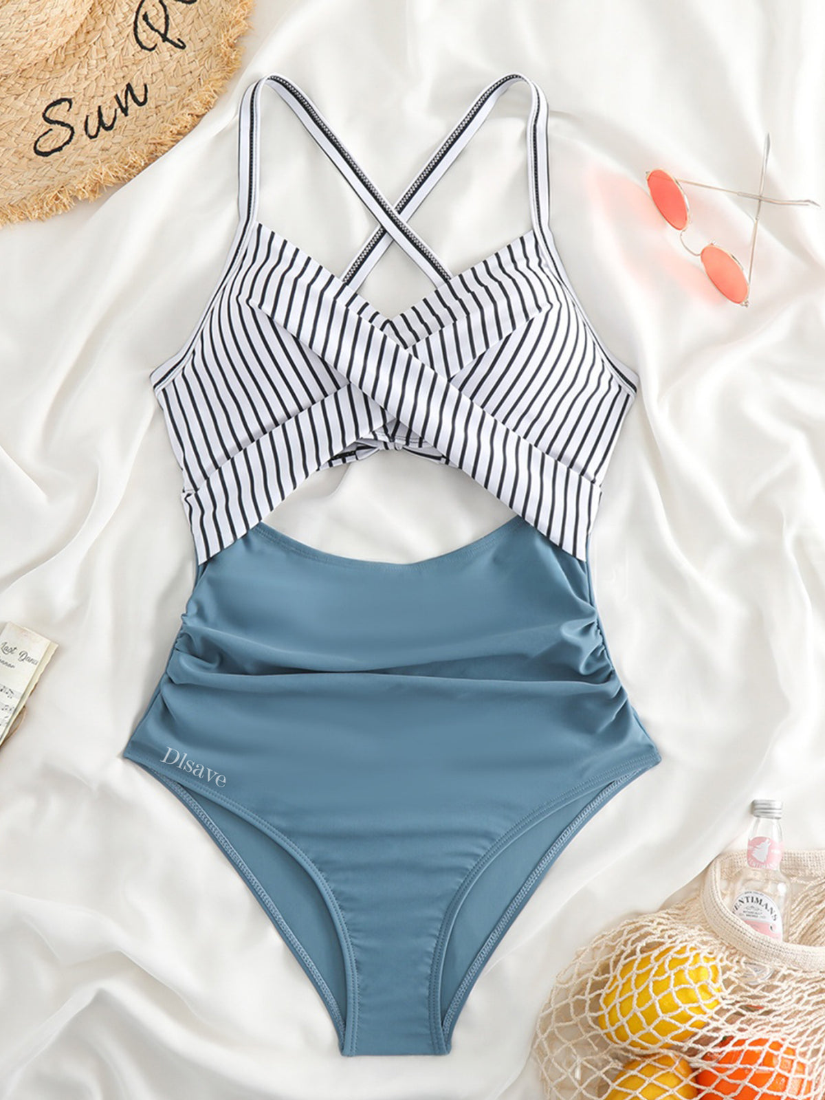 Dlsave Women Sexy Tummy Control Swimwear Halter Bathing costumes