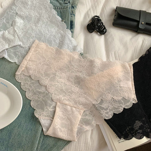 Airose Womens Sexy Underpants Lace Panties Waisted Ladies Brief for Women