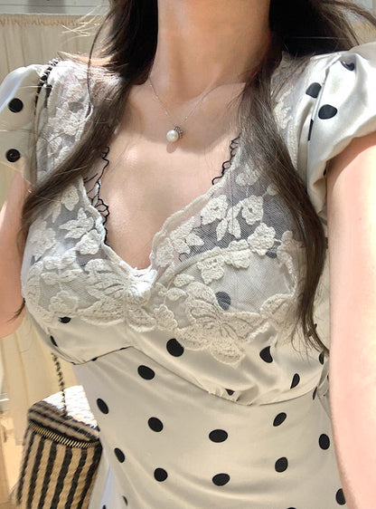 Aphrotiny Womens Dresses Fall Summer Deep V Neck Elegant Bow tie Mini Dress