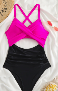 Dlsave Women Sexy Tummy Control Swimwear Halter Bathing costumes
